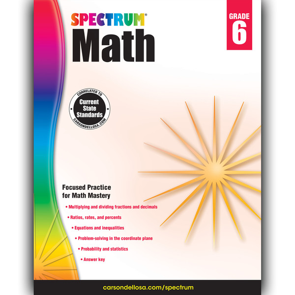 Spectrum Spectrum® Math Workbook, Grade 6 704566